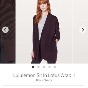 Lululemon Sit In Lotus Wrap II Black Cherry